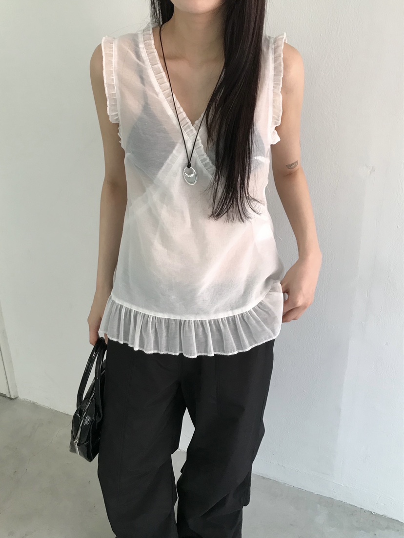 ESCHER韓國㊣直郵東大門代購女裝新品熱賣25春夏休閑吊帶背心ESCHER吊帶/背心