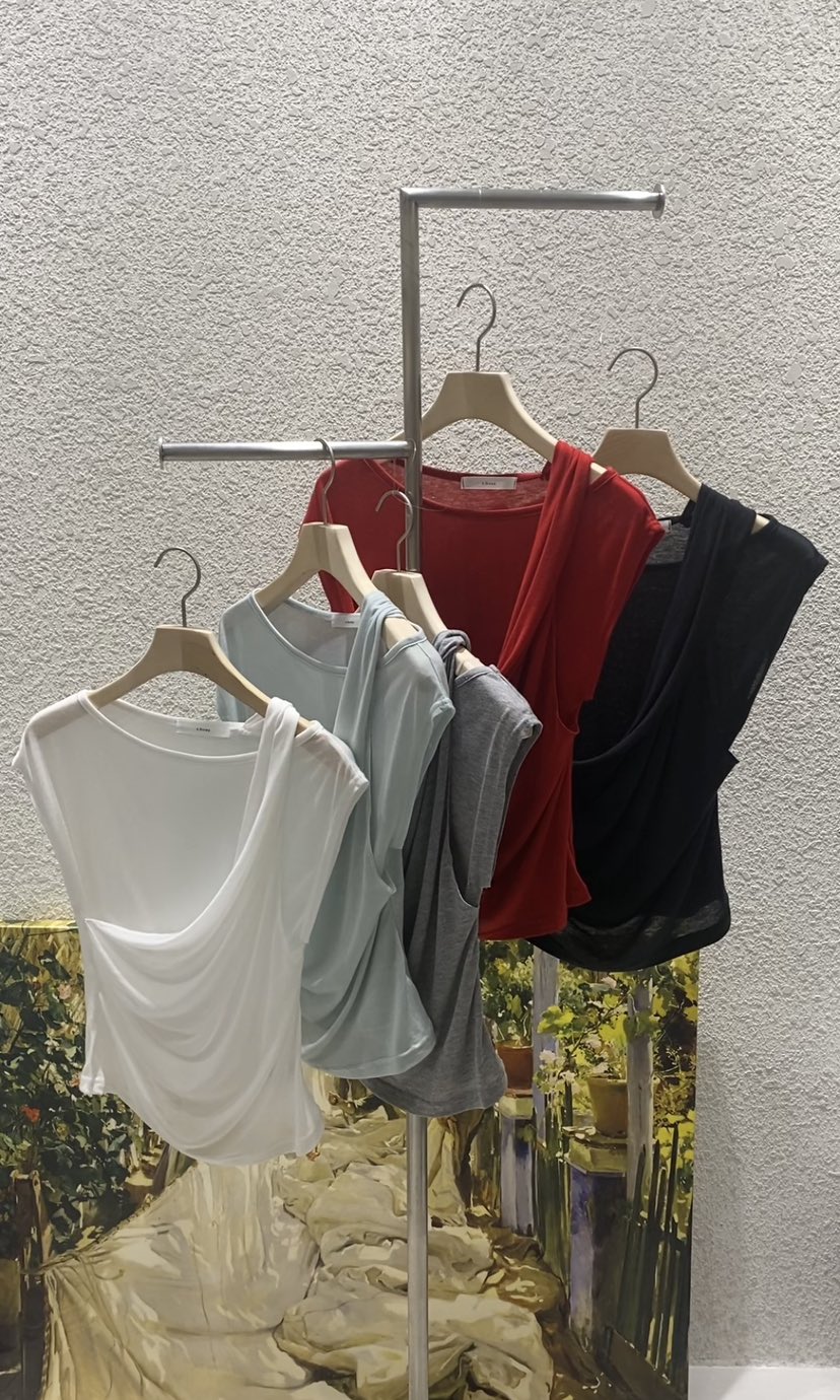 N BROWN韓國㊣直郵東大門代購女裝新品推薦熱賣25春夏T恤天絲N BROWNT恤