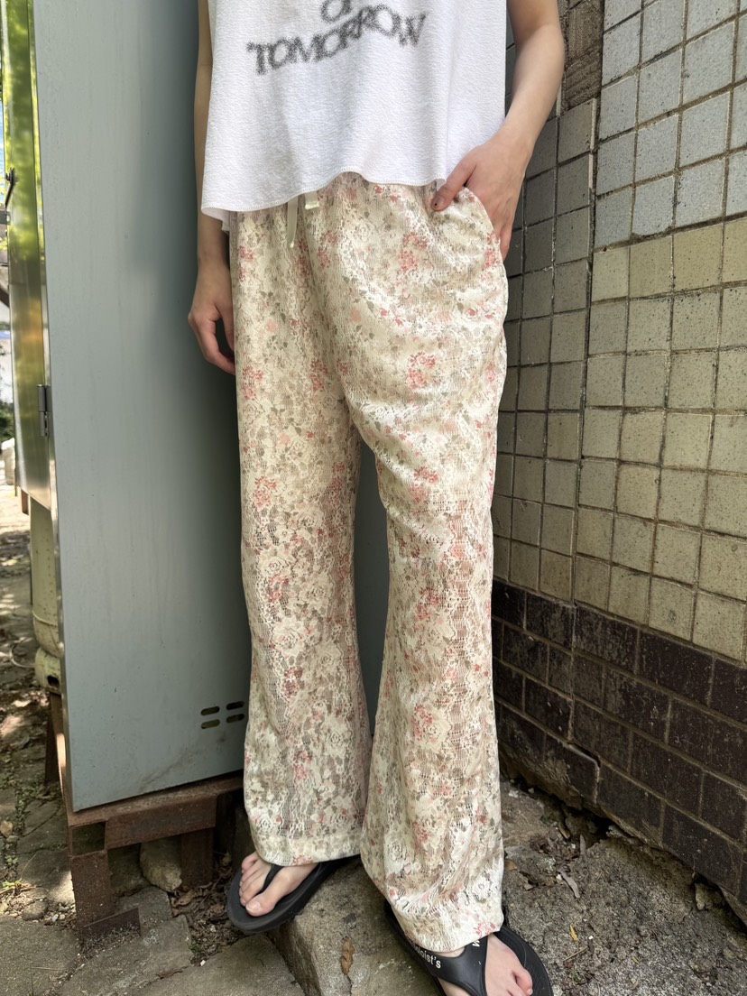 FRANC—L韓國直郵㊣女裝新款熱賣時尚休閑25春夏休閑褲蕾絲FRANC休閑褲