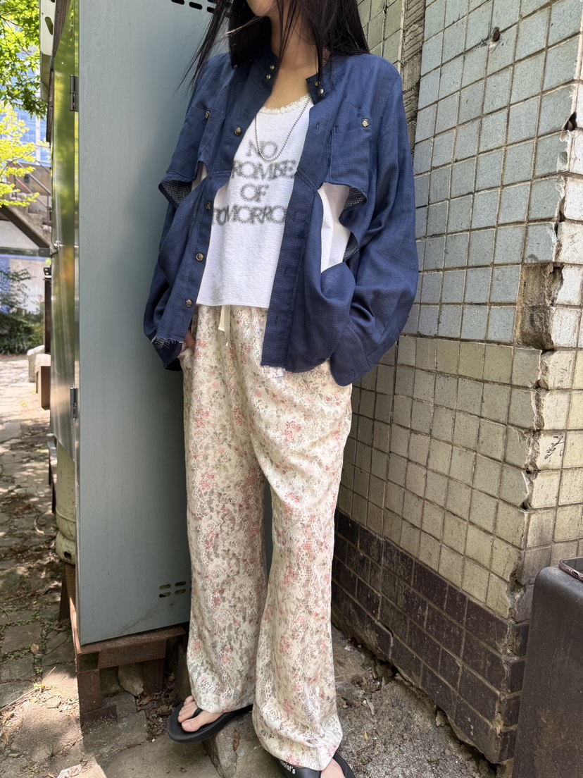 FRANC—L韓國直郵㊣女裝新款熱賣時尚休閑25春夏休閑褲蕾絲FRANC休閑褲