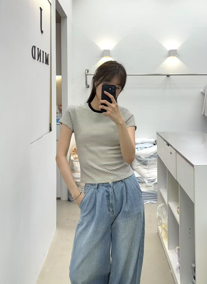 JMIND韓國直郵㊣東大門實拍女裝新款熱賣休閑時尚人氣推薦T恤JMINDT恤