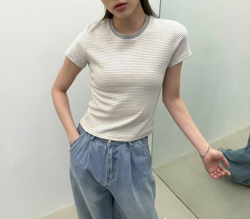 JMIND韓國直郵㊣東大門實拍女裝新款熱賣休閑時尚人氣推薦T恤JMINDT恤