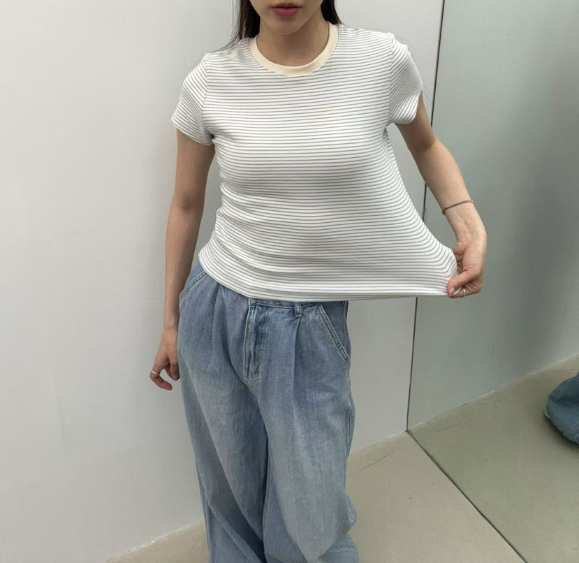JMIND韓國直郵㊣東大門實拍女裝新款熱賣休閑時尚人氣推薦T恤JMINDT恤圖色2
