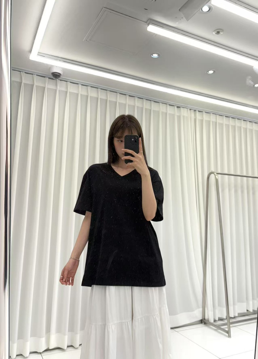 JMIND韓國㊣直郵東大門代購女裝新品熱賣25春夏推薦休閑T恤V領JMINDT恤
