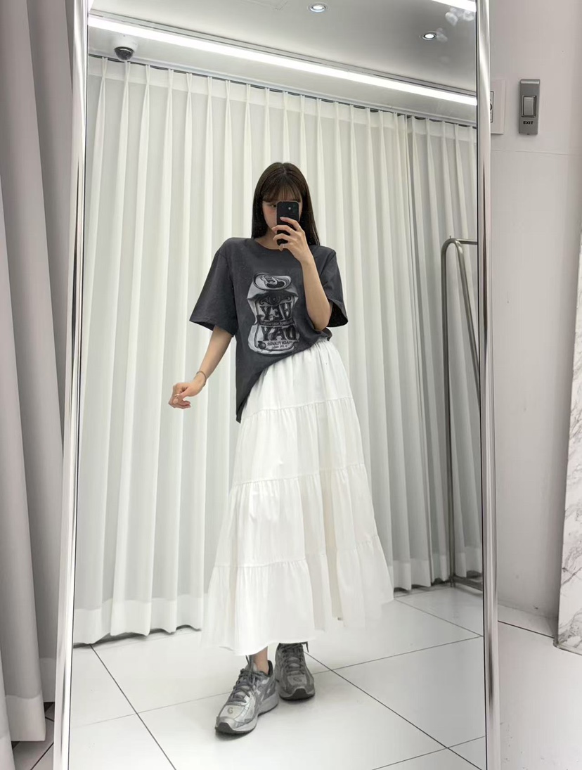 JMIND韓國直郵㊣東大門實拍女裝新款人氣時尚休閑熱賣長裙褶皺JMIND長裙
