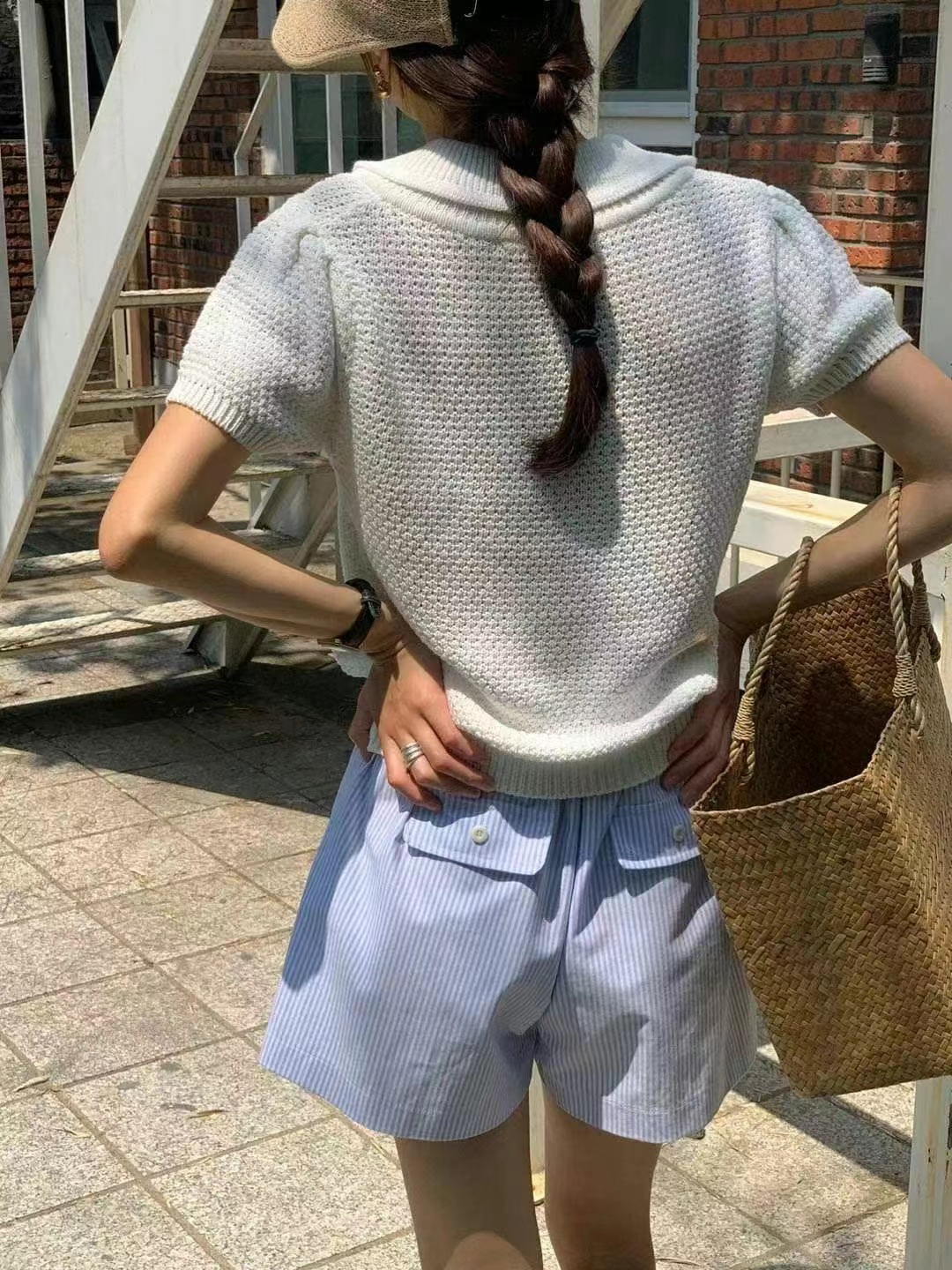 AREING直郵韓國代購㊣女裝新款時尚人氣休閑推薦25春夏針織衫AREING針織衫