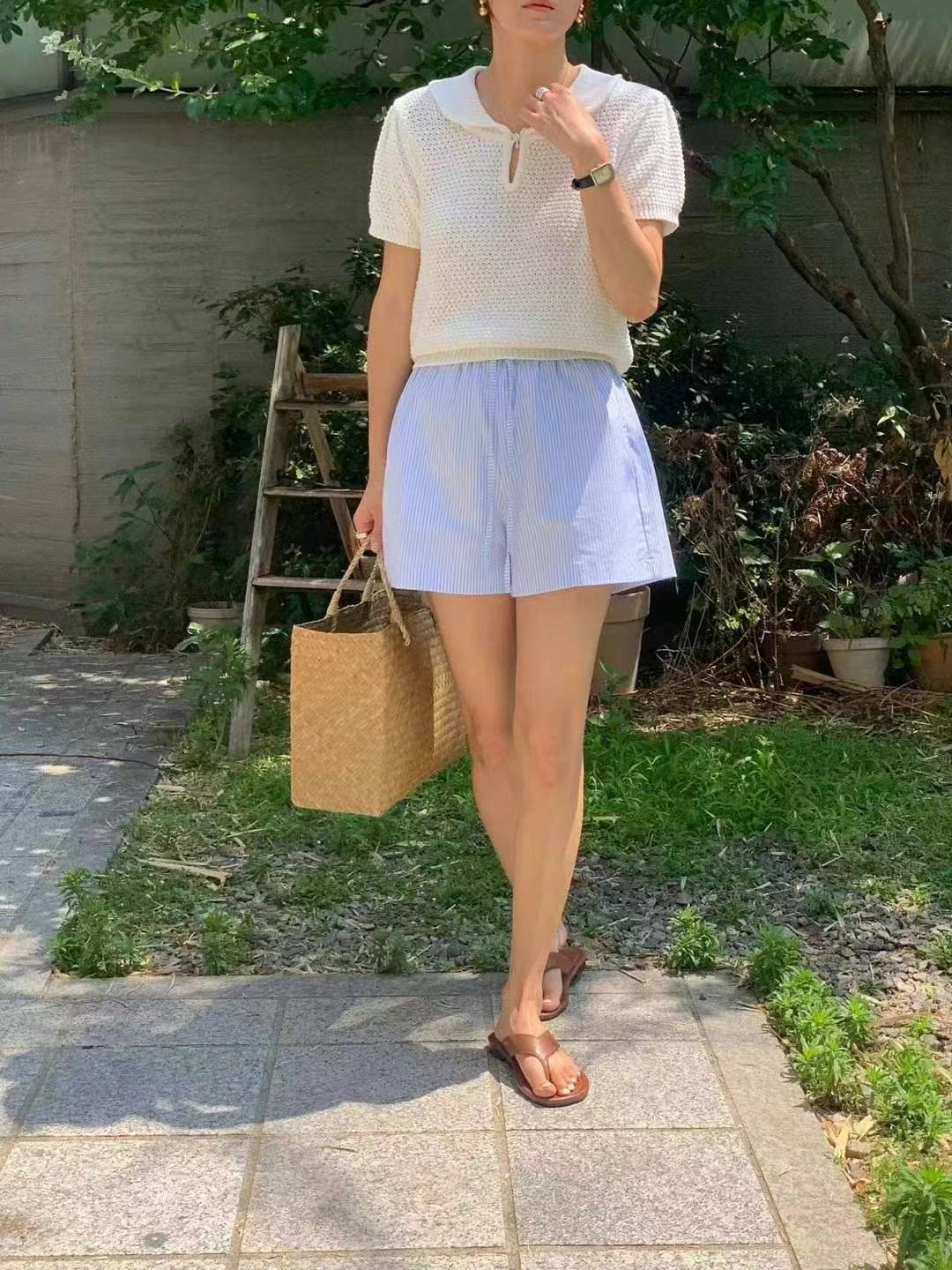 AREING直郵韓國代購㊣女裝新款時尚人氣休閑推薦25春夏針織衫AREING針織衫