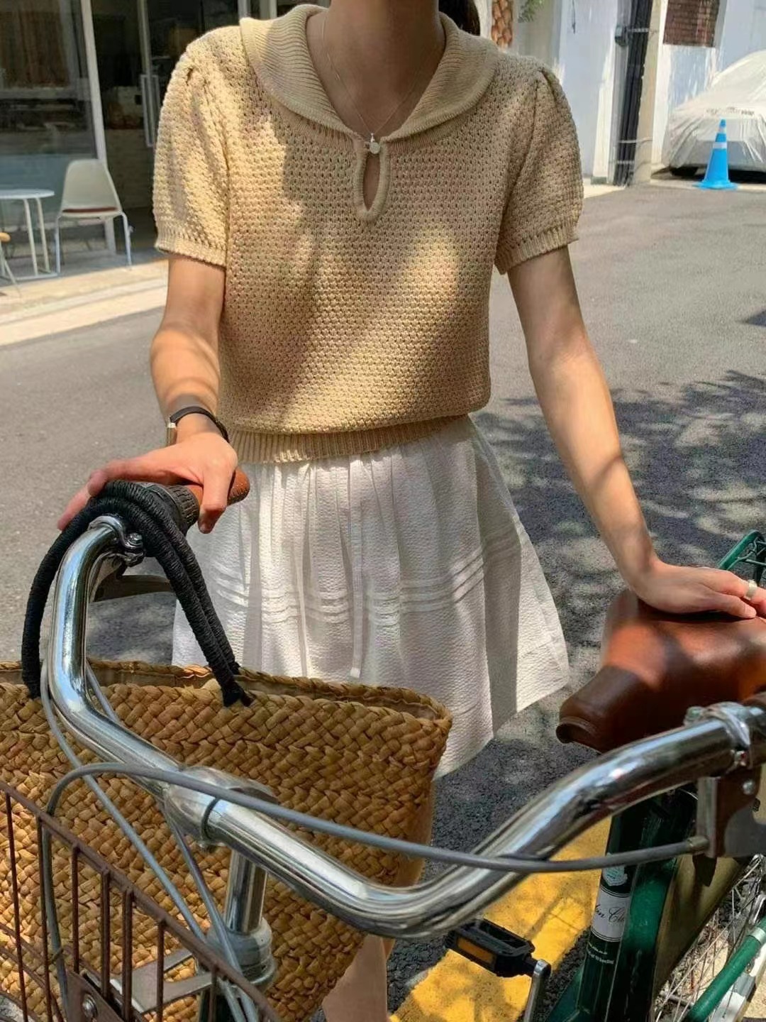 AREING直郵韓國代購㊣女裝新款時尚人氣休閑推薦25春夏針織衫AREING針織衫圖色3