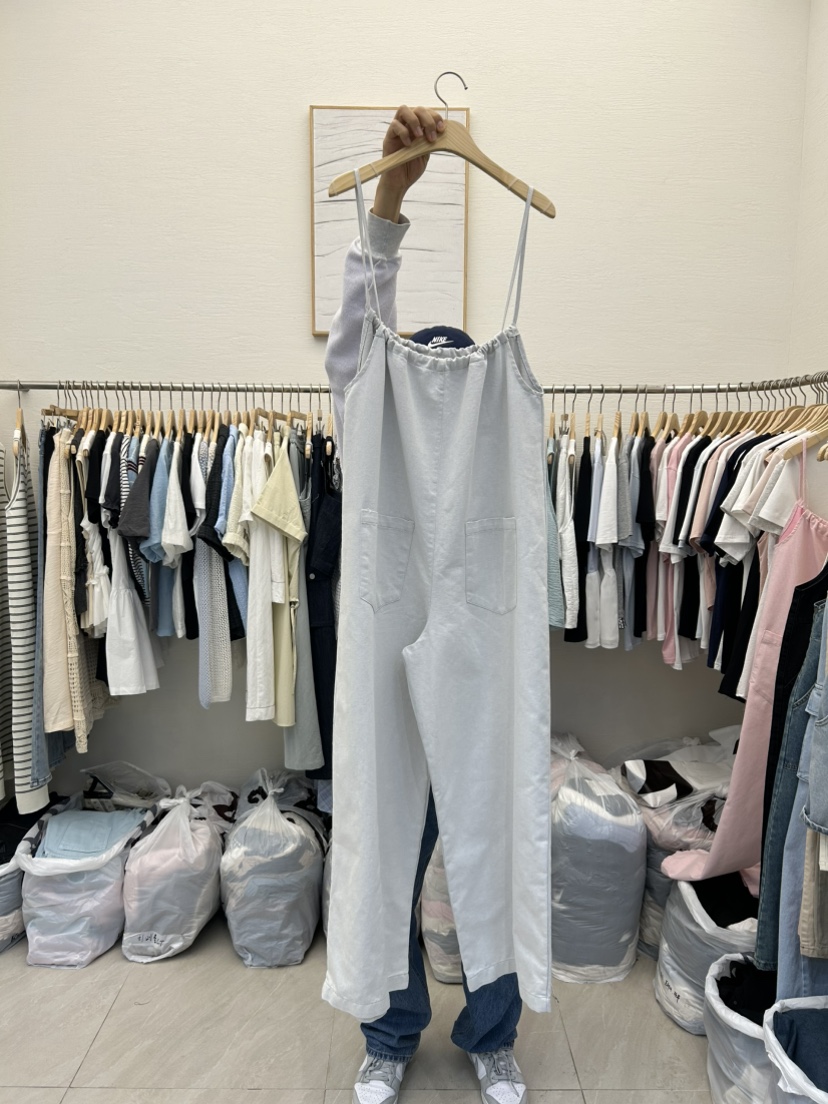 MILK TEA韓國直郵㊣女裝新品休閑25春夏時尚背帶褲不含內搭RE:FRESH背帶褲