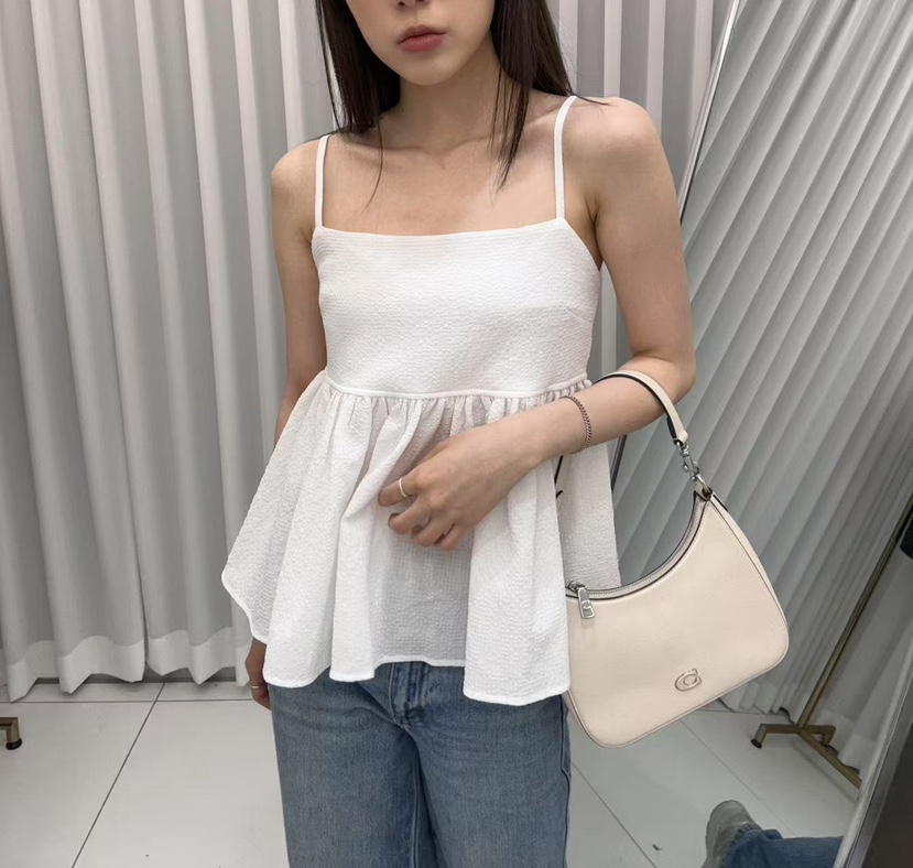 JMIND直郵韓國代購㊣女裝新款熱賣時尚人氣休閑吊帶背心荷葉邊JMIND吊帶/背心圖色2