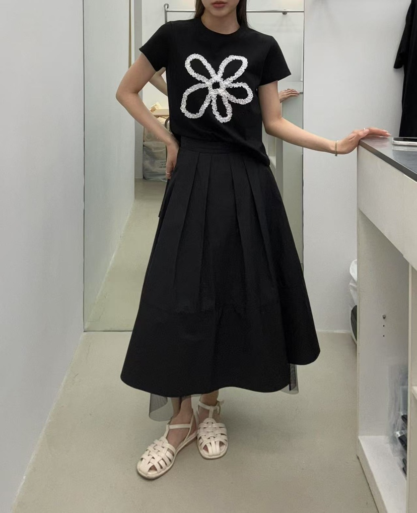 JMIND韓國㊣直郵東大門代購女裝新款休閑25春夏時尚長裙喇叭JMIND長裙