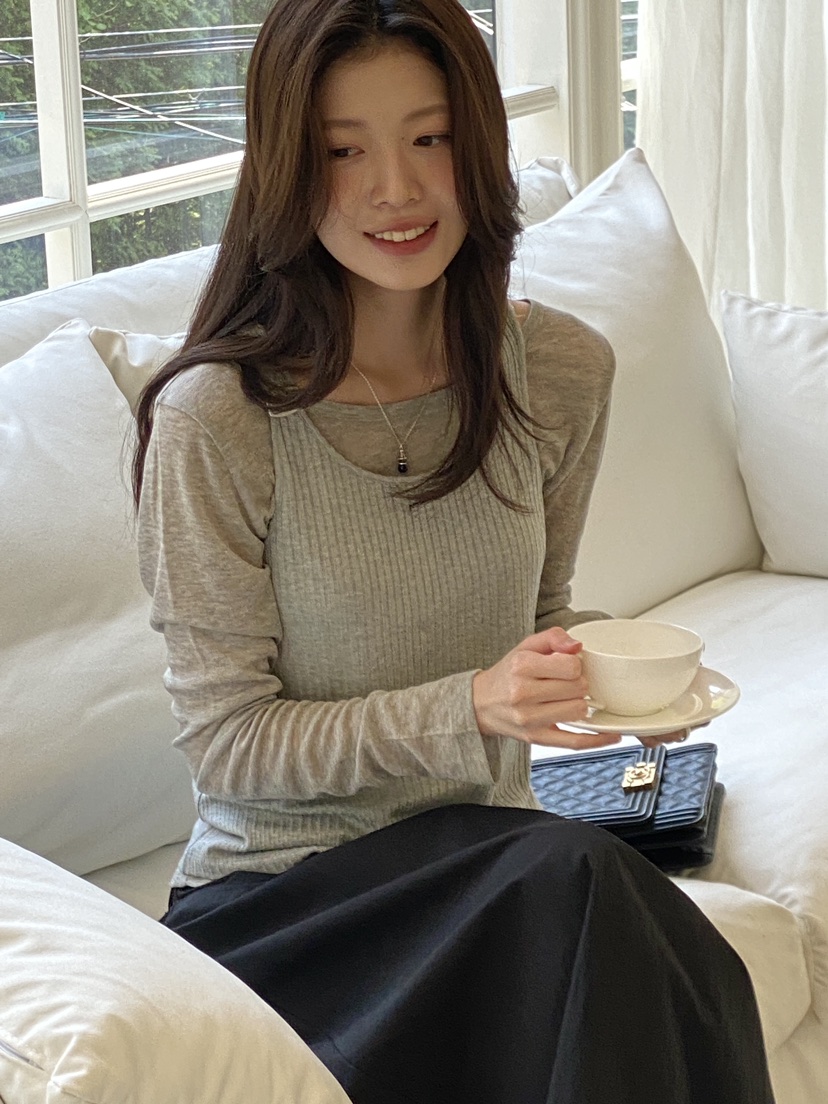 ERUME韓國直郵㊣女裝新款人氣休閑25春夏時尚推薦熱賣長袖T恤ERUME長袖T恤