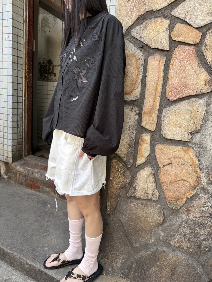 FRANC—L直郵韓國代購㊣女裝新款休閑25春夏時尚襯衫蕾絲衫FRANC襯衫/蕾絲衫