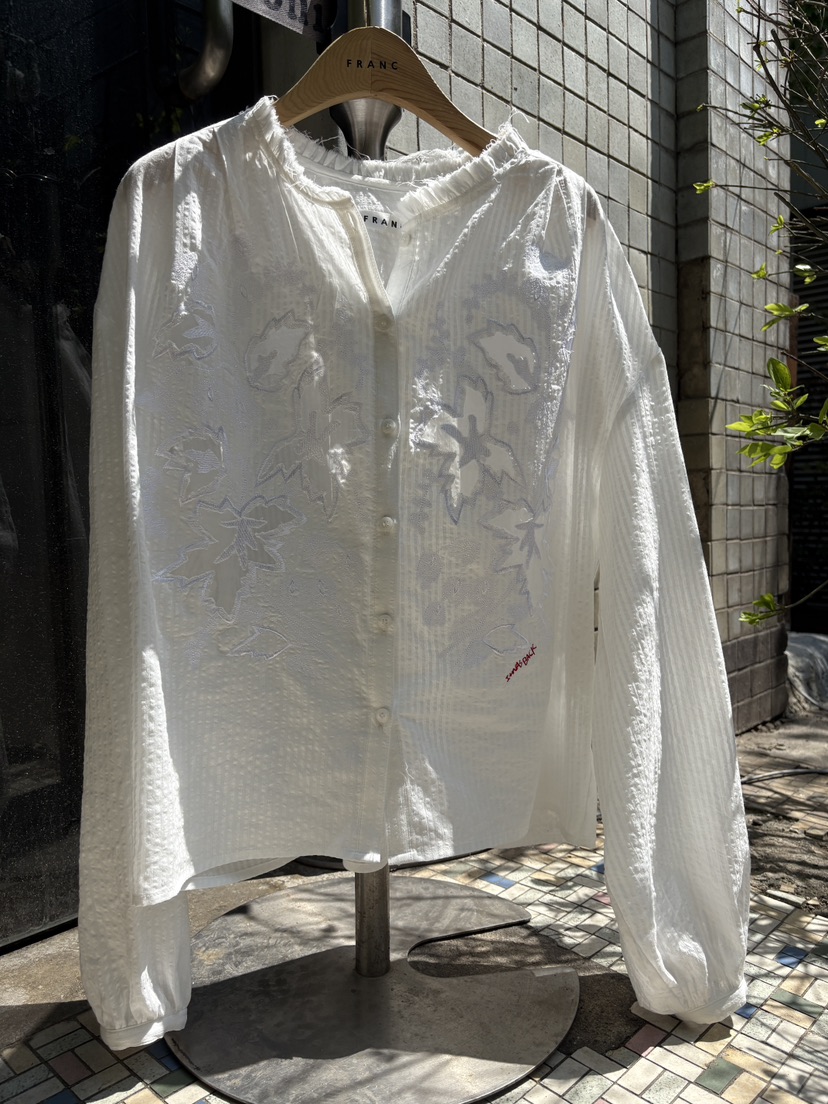 FRANC—L直郵韓國代購㊣女裝新款休閑25春夏時尚襯衫蕾絲衫FRANC襯衫/蕾絲衫