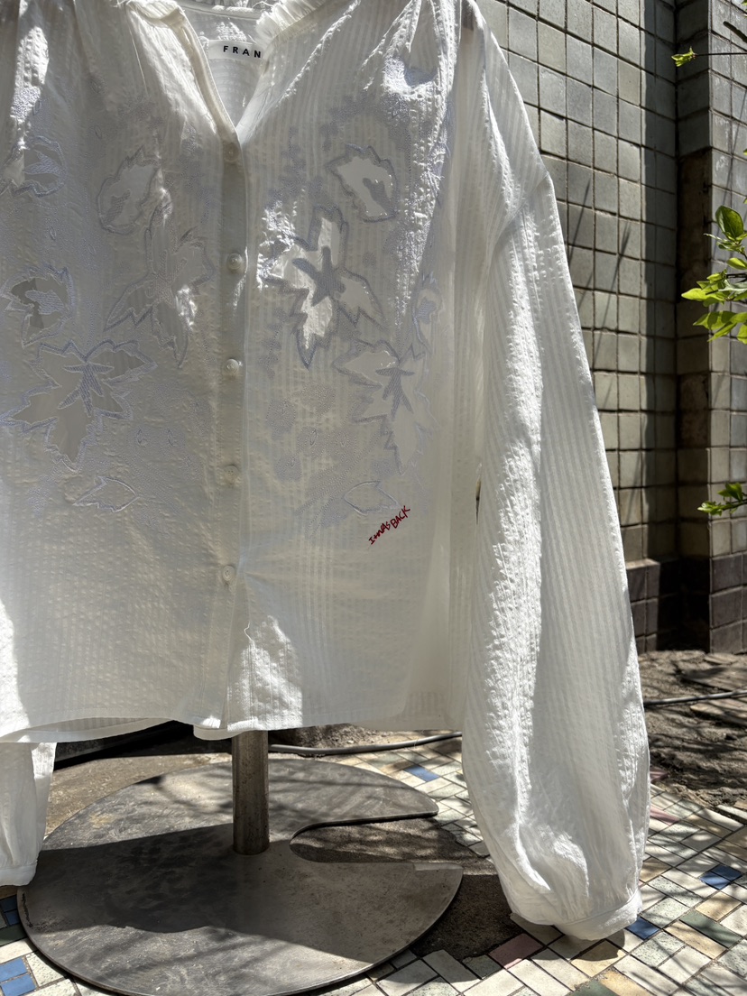 FRANC—L直郵韓國代購㊣女裝新款休閑25春夏時尚襯衫蕾絲衫FRANC襯衫/蕾絲衫