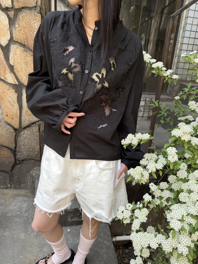 FRANC—L直郵韓國代購㊣女裝新款休閑25春夏時尚襯衫蕾絲衫FRANC襯衫/蕾絲衫圖色2