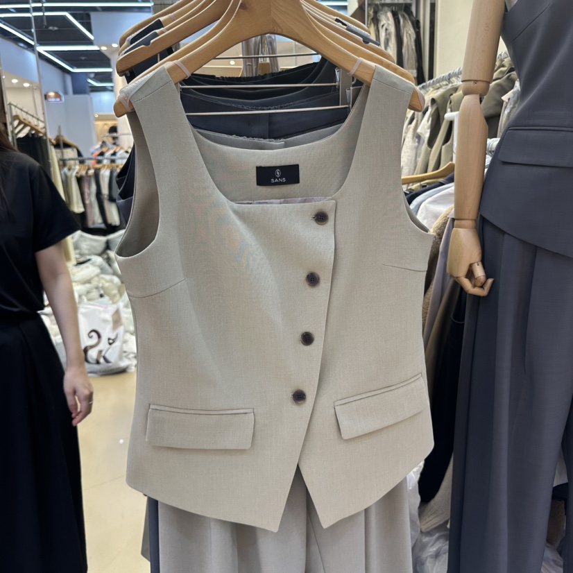 SANS直郵韓國代購㊣女裝新品25春夏時尚推薦熱賣人氣休閑馬甲SANS馬甲