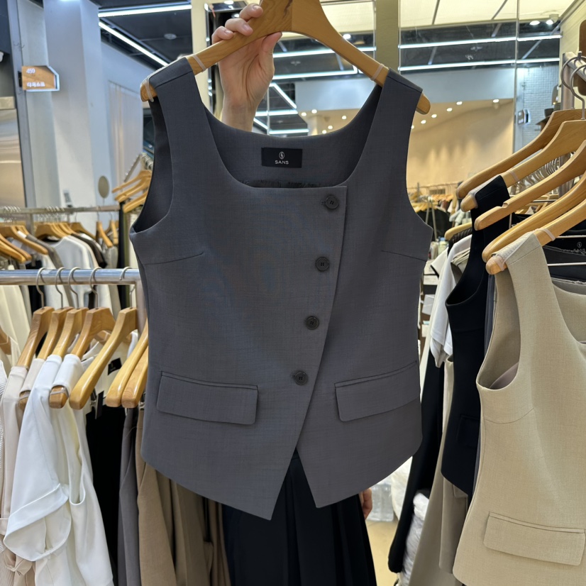 SANS直郵韓國代購㊣女裝新品25春夏時尚推薦熱賣人氣休閑馬甲SANS馬甲圖色2