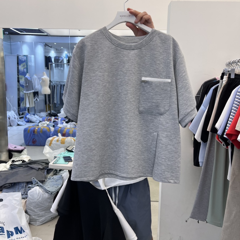 NON CLIP直郵韓國代購㊣女裝新品人氣熱賣25春夏休閑時尚T恤NON CLIPT恤圖色1
