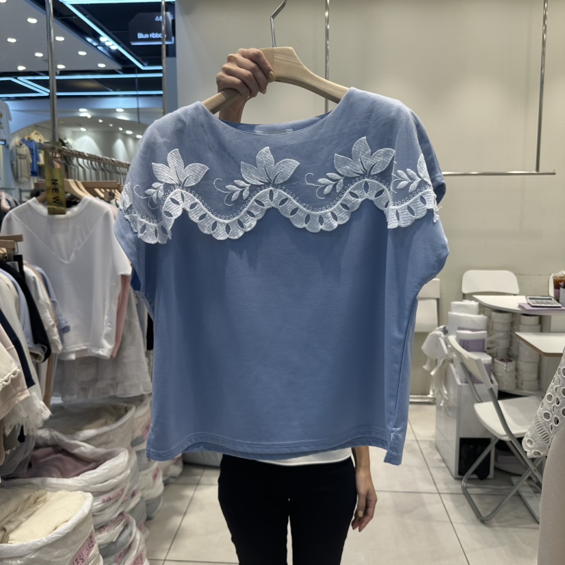 BLUE RIBBON直郵韓國代購㊣女裝新款熱賣時尚休閑推薦人氣T恤BLUE RIBBONT恤圖色2