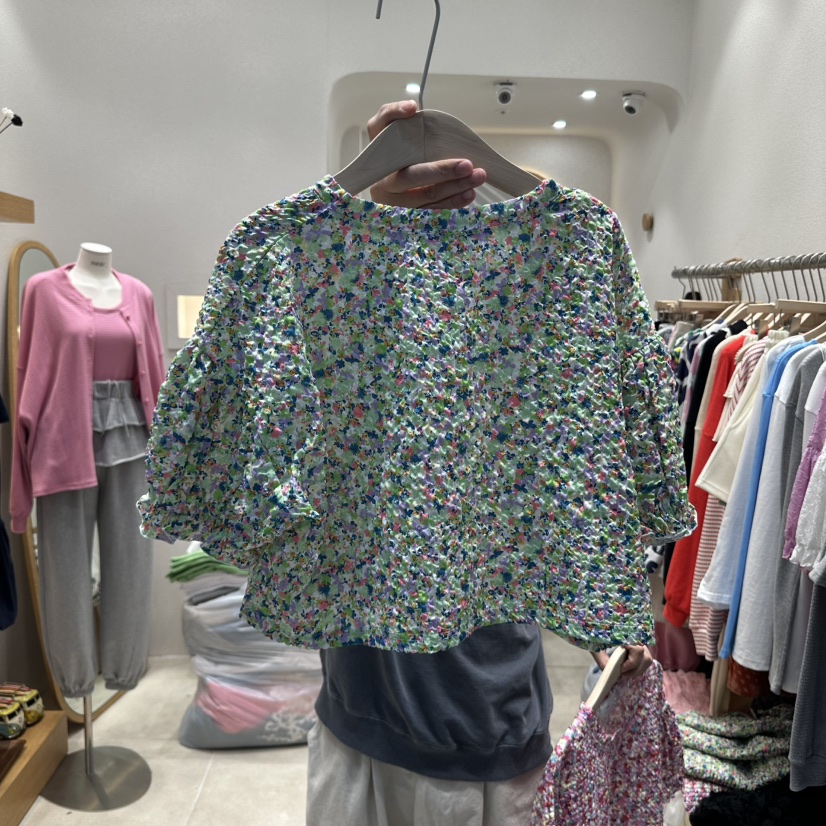NEAR直郵韓國代購㊣女裝新品熱賣人氣25春夏襯衫蕾絲衫短款NEAR襯衫/蕾絲衫