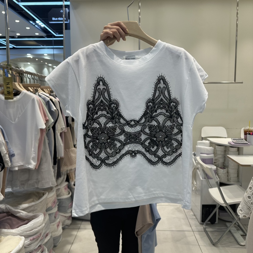 BLUE RIBBON韓國直郵㊣女裝新品人氣熱賣時尚25春夏推薦T恤BLUE RIBBONT恤