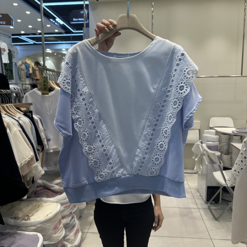 BLUE RIBBON韓國㊣直郵東大門代購女裝新款時尚熱賣人氣T恤BLUE RIBBONT恤圖色2