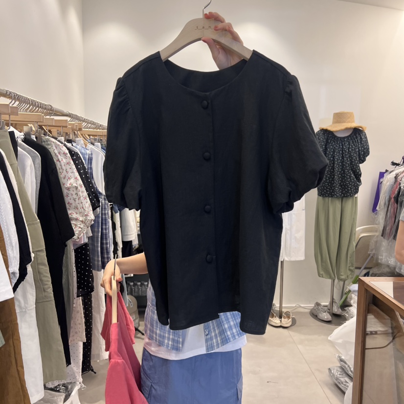 TAN&COMO韓國直郵㊣東大門實拍女裝新款休閑襯衫蕾絲衫tan-COMO襯衫/蕾絲衫圖色2