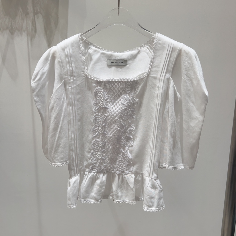 MAGNOLIA36-P韓國直郵㊣東大門實拍女裝新款時尚襯衫蕾絲衫亞麻MAGNOLIA36-P襯衫/蕾絲衫