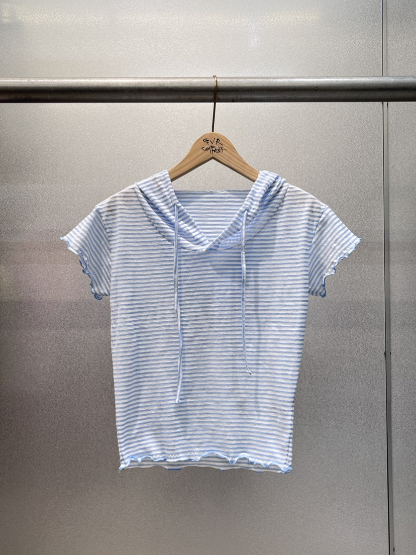 VARY COON直郵韓國代購㊣女裝新品人氣熱賣休閑25春夏T恤連帽GVR-VARY COONT恤圖色3