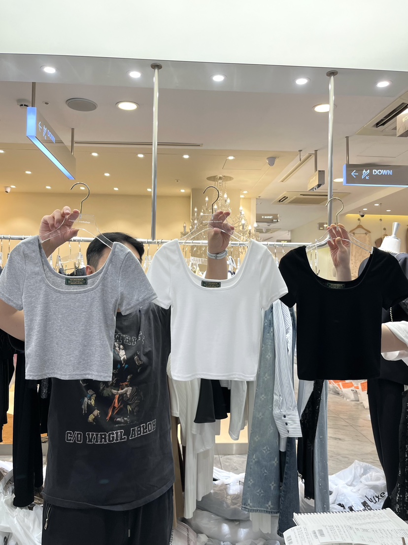 WORK SHOP韓國直郵㊣東大門實拍女裝新品推薦25春夏休閑T恤Work_shopT恤