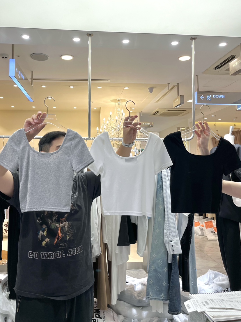 WORK SHOP韓國直郵㊣東大門實拍女裝新品推薦25春夏休閑T恤Work_shopT恤