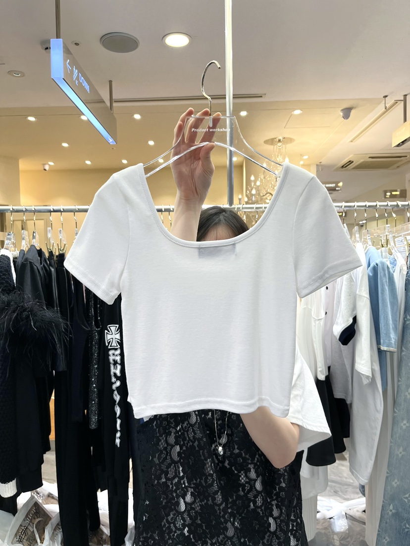 WORK SHOP韓國直郵㊣東大門實拍女裝新品推薦25春夏休閑T恤Work_shopT恤