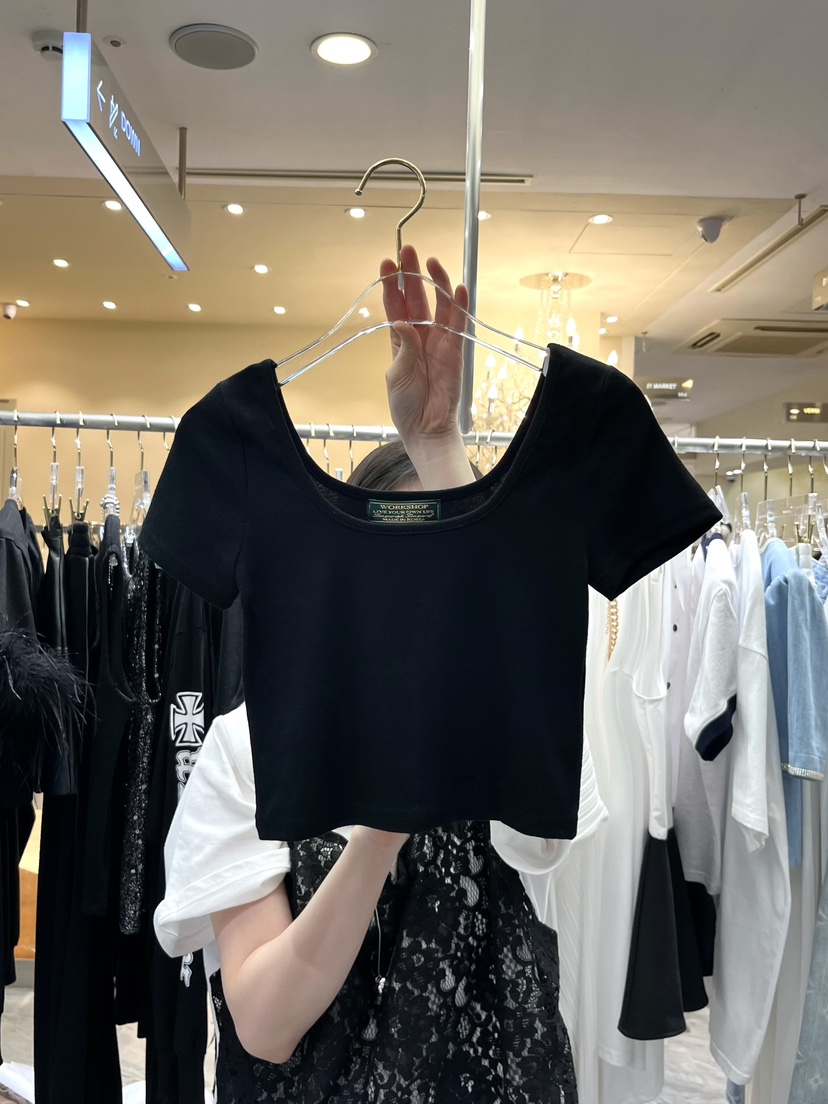 WORK SHOP韓國直郵㊣東大門實拍女裝新品推薦25春夏休閑T恤Work_shopT恤圖色3