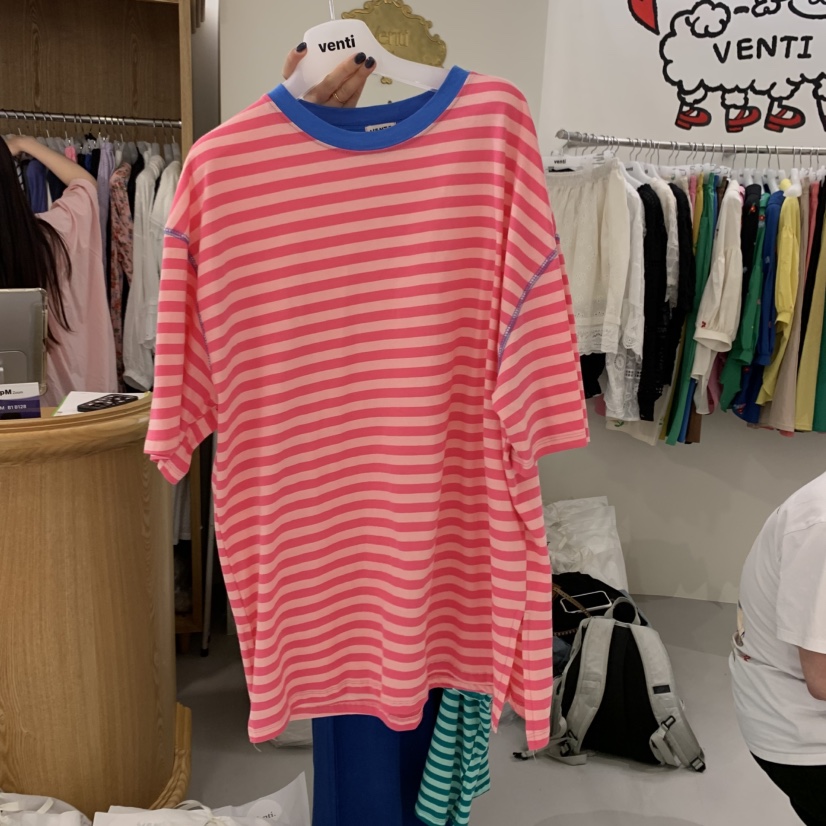 VENTI韓國直郵㊣東大門實拍女裝新品推薦休閑人氣25春夏T恤VENTIT恤圖色3