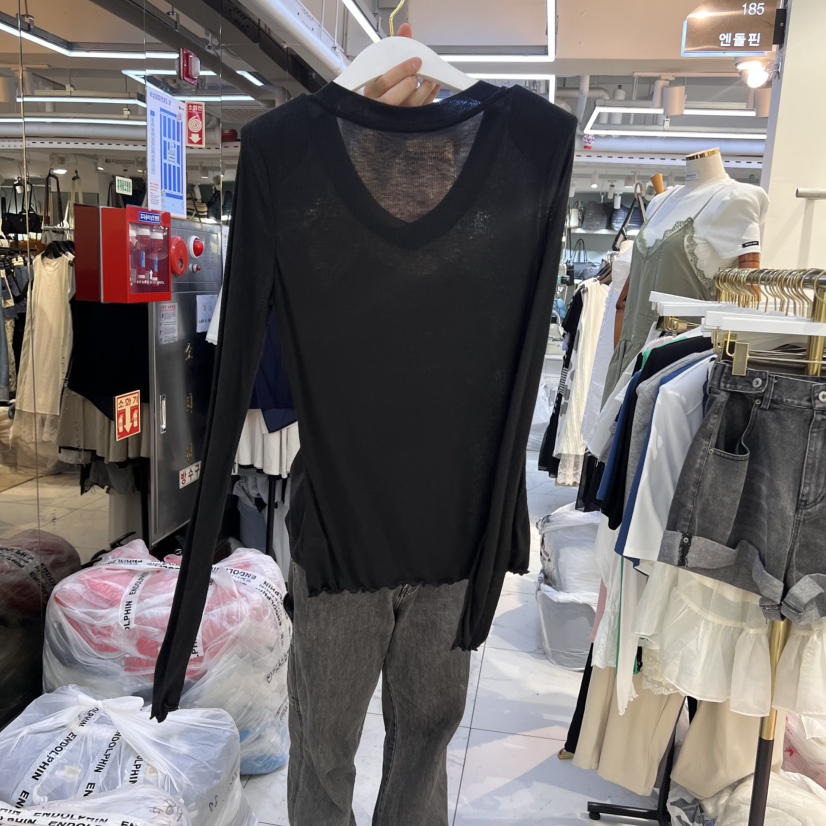 ENDOLPHIN韓國㊣直郵東大門代購女裝新品休閑人氣熱賣長袖T恤ENDOLPHIN長袖T恤