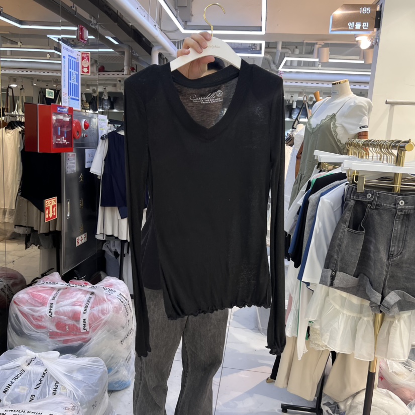 ENDOLPHIN韓國㊣直郵東大門代購女裝新品休閑人氣熱賣長袖T恤ENDOLPHIN長袖T恤圖色3
