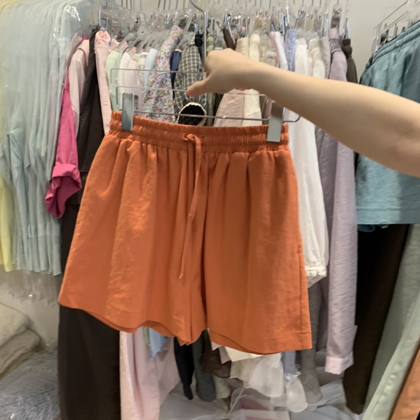 RIVEROOM韓國直郵㊣東大門實拍女裝新品熱賣時尚休閑短褲亞麻RIVEROOM短褲圖色4