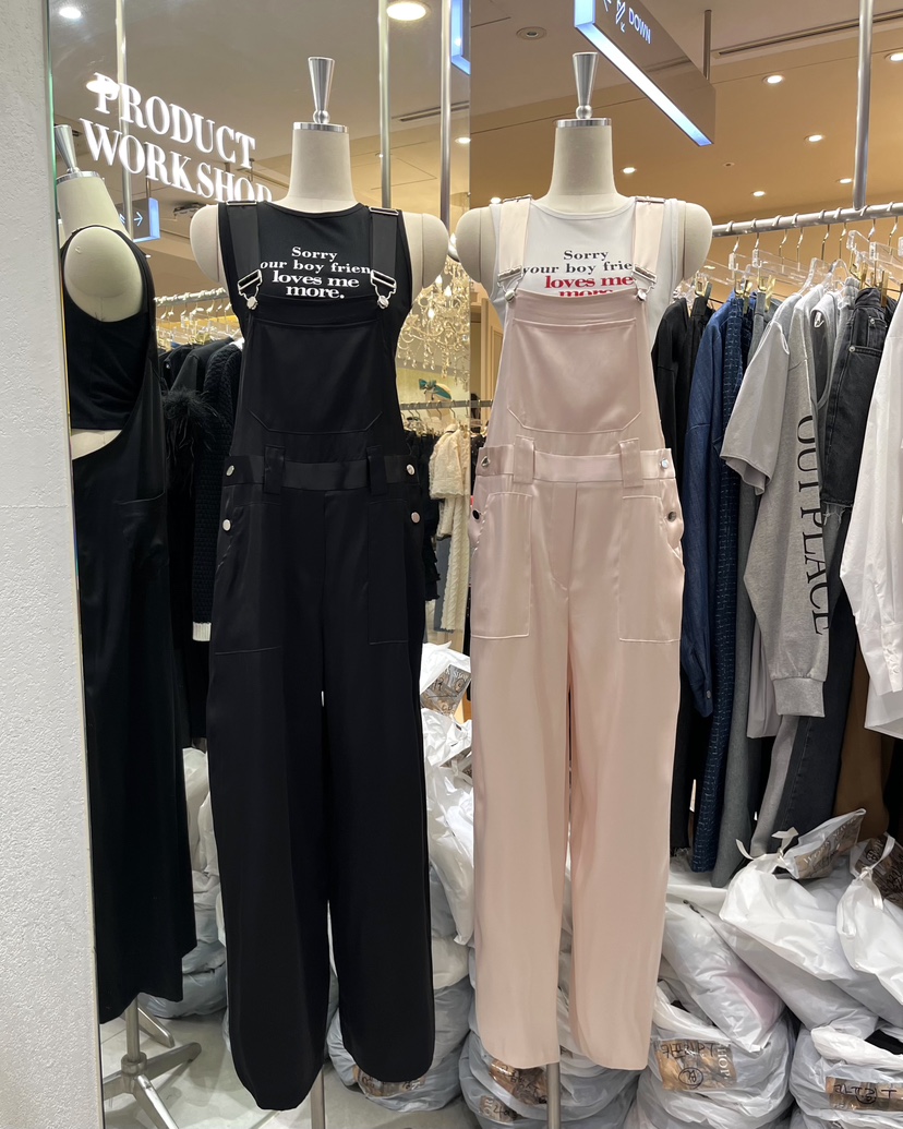 WORK SHOP韓國直郵㊣東大門實拍女裝新款休閑推薦時尚背帶褲Work_shop背帶褲