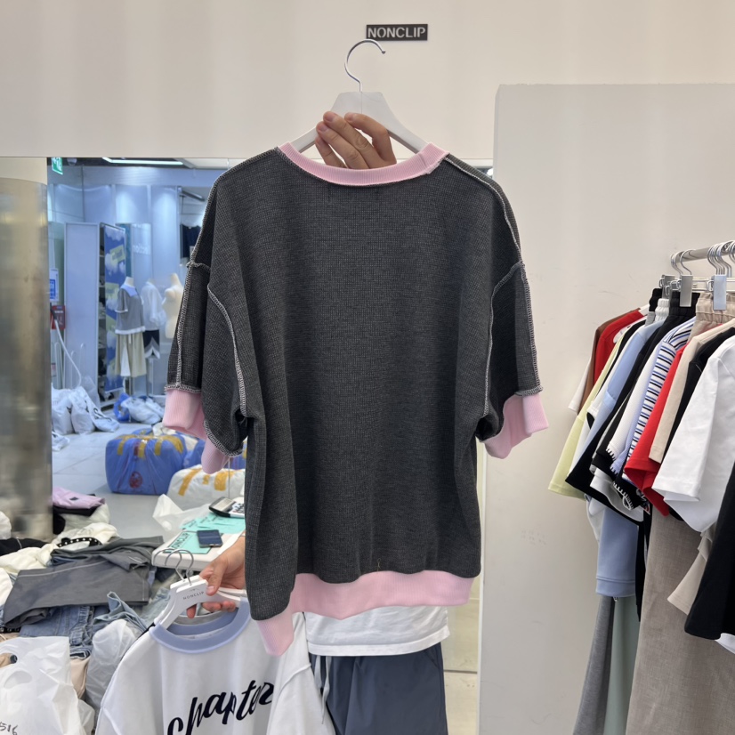 NON CLIP韓國㊣直郵東大門代購女裝新品25春夏熱賣人氣T恤NON CLIPT恤
