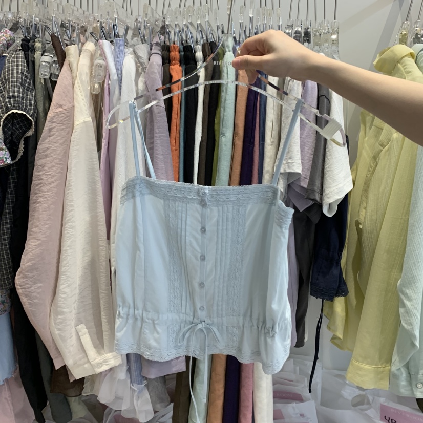 RIVEROOM韓國直郵㊣女裝新品時尚休閑人氣熱賣25春夏吊帶背心RIVEROOM吊帶/背心