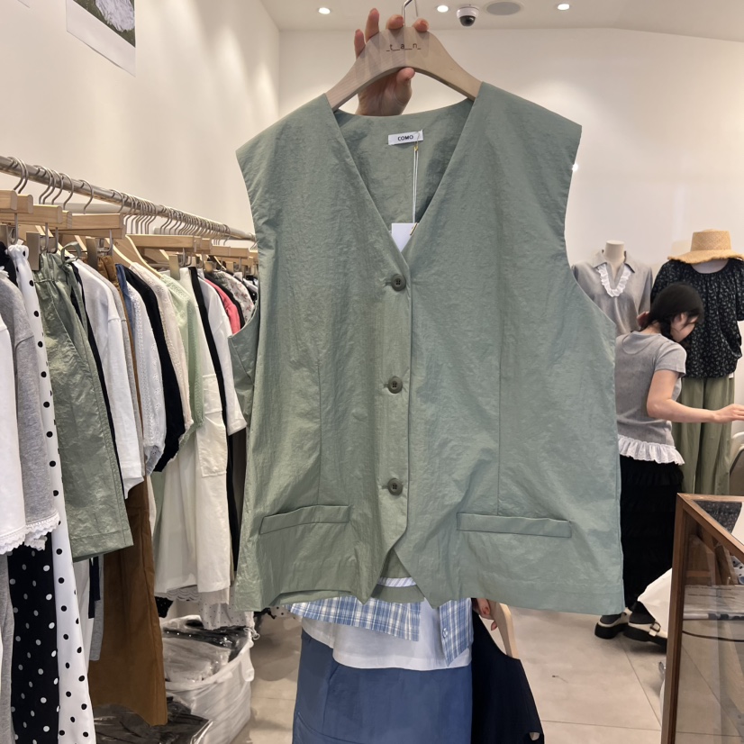 TAN&COMO直郵韓國代購㊣女裝新品熱賣推薦人氣休閑馬甲tan-COMO馬甲