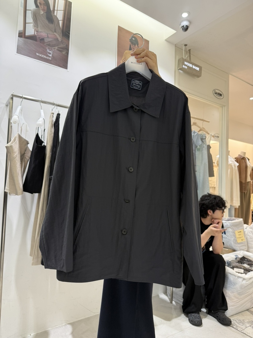 WOOD SAGE韓國直郵㊣女裝新款休閑人氣推薦熱賣25春夏夾克WOOD SAGE夾克