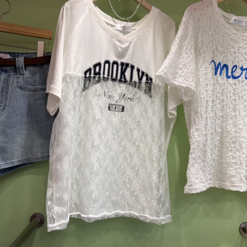 MARILYN韓國㊣直郵東大門代購女裝新款推薦熱賣休閑時尚T恤MARILYNT恤圖色3