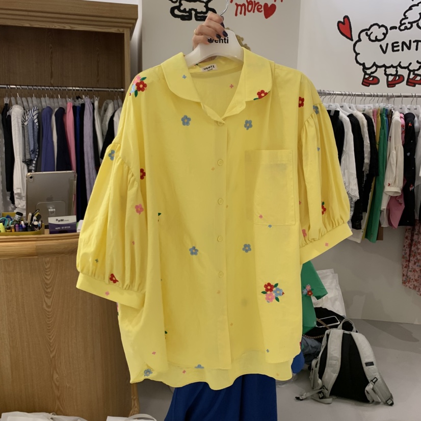 VENTI直郵韓國代購㊣女裝新品人氣推薦休閑熱賣時尚襯衫蕾絲衫VENTI襯衫/蕾絲衫圖色6