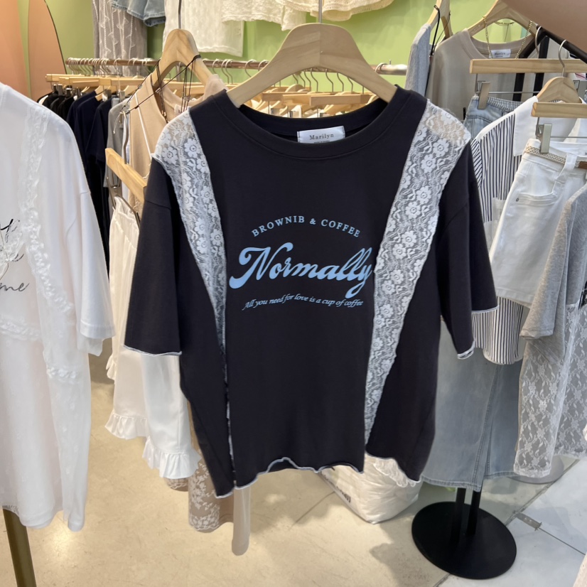 MARILYN韓國㊣直郵東大門代購女裝新款熱賣休閑推薦人氣T恤MARILYNT恤圖色2