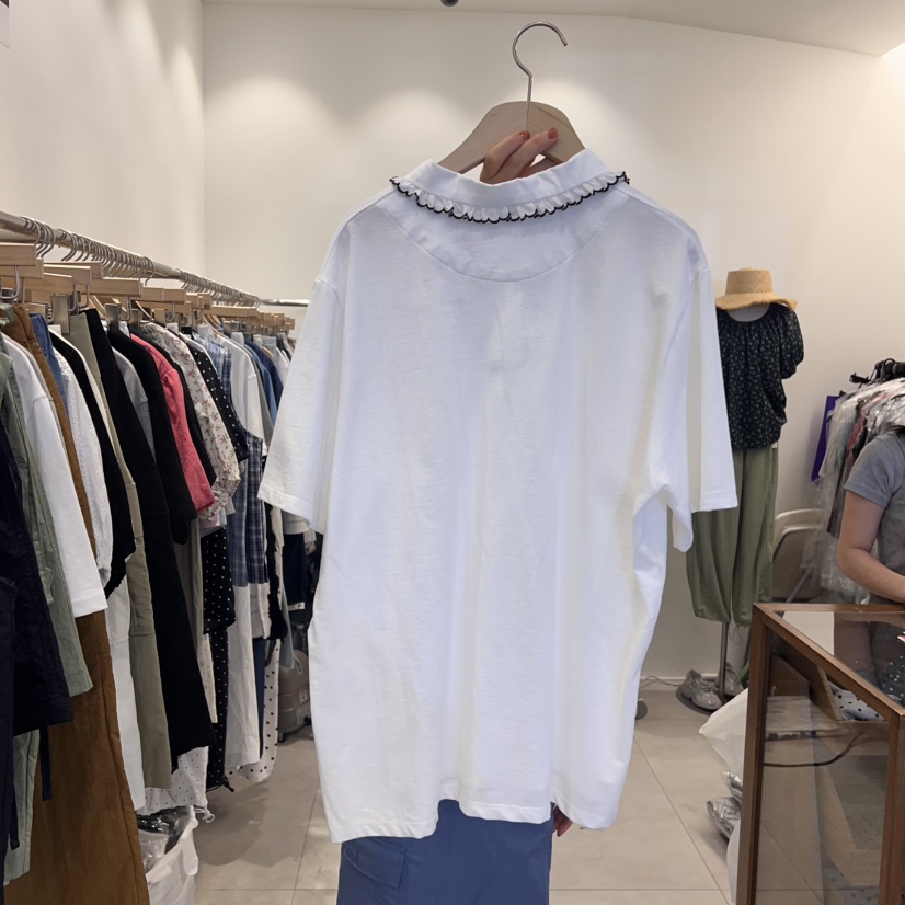 TAN&COMO韓國直郵㊣東大門實拍女裝新品人氣休閑T恤刺繡tan-COMOT恤
