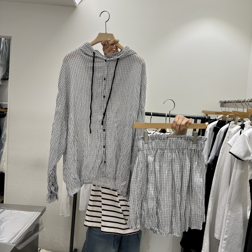 REPELLER韓國直郵㊣女裝新品25春夏熱賣休閑人氣套裝套裝格紋REPELLER套裝圖色1