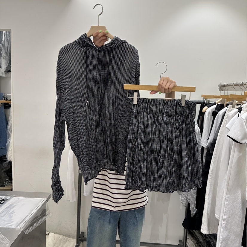 REPELLER韓國直郵㊣女裝新品25春夏熱賣休閑人氣套裝套裝格紋REPELLER套裝圖色2