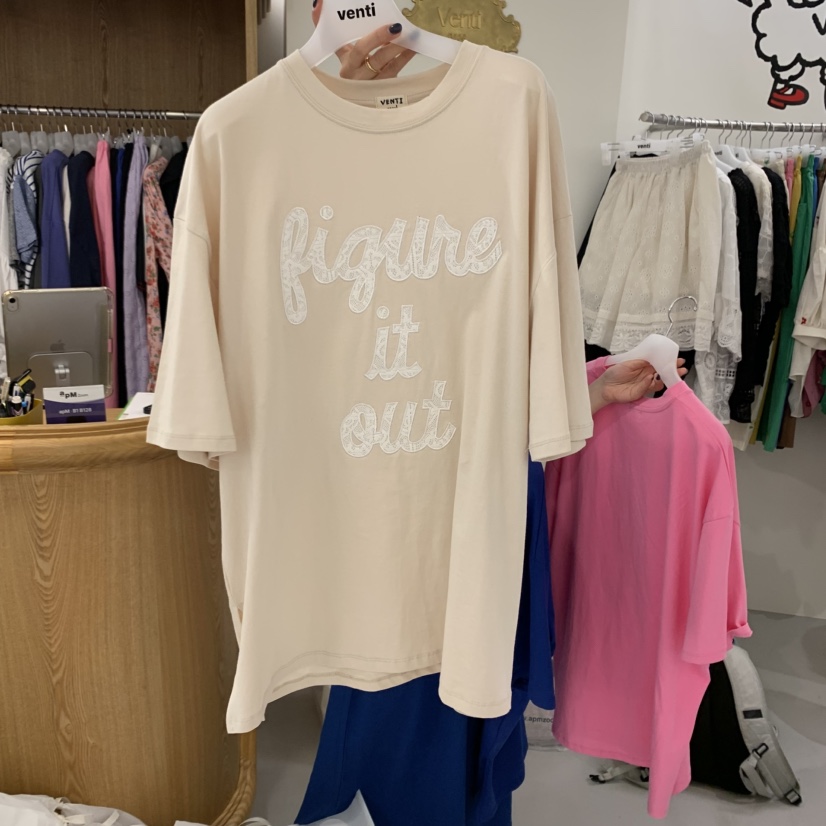 VENTI直郵韓國代購㊣女裝新品推薦時尚熱賣休閑人氣25春夏T恤VENTIT恤圖色2
